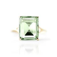 Green Amethyst Ring 6.5ct in 9ct Gold