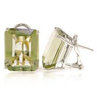 green amethyst stud earrings 130ctw in 9ct white gold