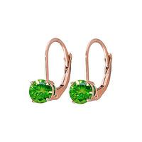 green diamond boston drop earrings in 9ct rose gold