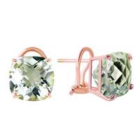 green amethyst stud earrings 72ctw in 9ct rose gold