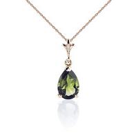 Green Amethyst Belle Pendant Necklace 1.5ct in 9ct Rose Gold