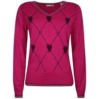 Green Lamb 24.7 Slaney Heart Sweater - Hot Pink - XS