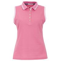 green lamb cory sleeveless club polo pink