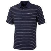 Greg Norman Fine Stripe Pique Polo Shirt - Navy Small