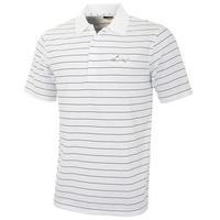 Greg Norman Fine Stripe Pique Polo Shirt - White Small