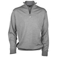 greg norman unlined zip neck merino grey medium