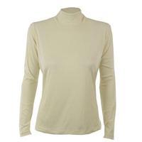 Green Lamb Tech Roll Neck in Off White