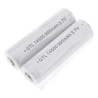 GTQQ GTL Protected 900mAh 3.7V 14500 Rechargeable Battery (2-Pack)