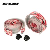 GUB 2pcs Washable Breathable Bike Bicycle Cycling Handlebar Bar Wrap Tapes Decoration Wet PU with End Caps Plugs Secure Grips