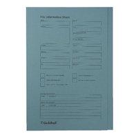 guildhall pre printed square cut folders blue pack of 100