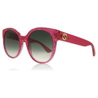 Gucci 0035S Sunglasses Fuschia Glitter 005 54mm