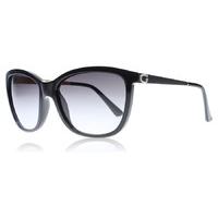 guess gu7444 sunglasses shiny matte black 01b