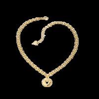 Guess Gold PVD G Girl Coin Heart Pendant