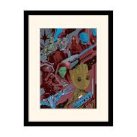 guardians of the galaxy vol 2 galactic mounted framed 30 x 40cm print