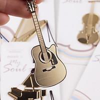 Guitar Shaped Stainless Steel Bookmark