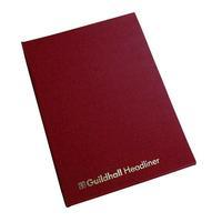 Guildhall 38 Series Headliner Account Book with 6 Cash Columns and 80 Pages (Maroon)