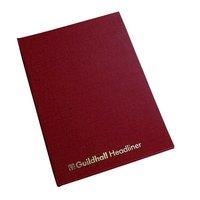 Guildhall 38 Series Headliner Account Book with 8 Cash Columns and 80 Pages (Maroon)