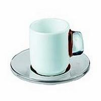 guzzini infusion 2 brown espresso cup spoon set