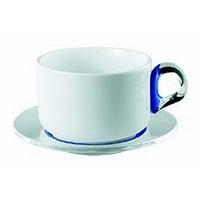 Guzzini InFusion 4 Breakfast Cups With Saucer in Blue