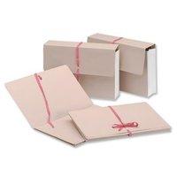 Guildhall Foolscap Croydon Manilla Legal Wallet with Pink Ribbon and 75mm Gusset (Buff) Pack of 25
