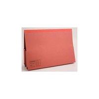 Guildhall Foolscap 315gsm Reinforced Manilla Double Pocket (35mm) Legal Wallet (Red) Ref 218-REDZ-x (Pack of 25 Wallet Folders)