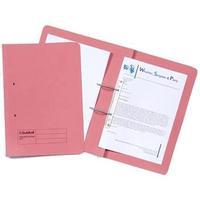 Guildhall (Foolscap) 315g/m2 Spring Transfer File with Back Pocket (Pink) Pack of 25 Files