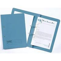 Guildhall (Foolscap) 315g/m2 Spring Transfer File with Back Pocket (Blue) Pack of 25 Files