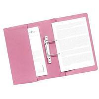 Guildhall Manilla (Foolscap) Transfer Spring File with Pocket (Pink) Pack of 25
