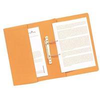 Guildhall Manilla (Foolscap) Transfer Spring File with Pocket (Orange) Pack of 25