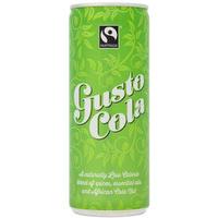 gusto low calorie fairtrade cola 250ml