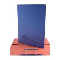 Guildhall Manilla Foolscap Transfer Spring File with Pocket Blue Pack