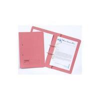 guildhall foolscap 315gm2 spring transfer file with back pocket pink