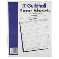Guildhall Time Sheet 254 x 203mm Saturday - Friday Pack of 100 1653