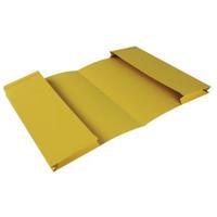 guildhall yellow double pocket legal wallet foolscap pack of 25