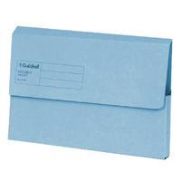 Guildhall Foolscap Blue Document Wallet Pack of 50 GDW1-BLU