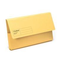 Guildhall Foolscap Yellow Document Wallet Pack of 50 GDW1-YLW