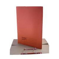 guildhall orange foolscap heavyweight pocket spiral file pack of 25