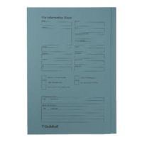 guildhall pre printed square cut folders blue pack of 100 2111100z