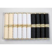 Gutermann Sew-All 100m Assorted Packs. Black & White. Pack of 20