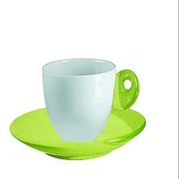 Guzzini Feeling 6 Espresso cup & Saucer set in Green