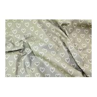 Gutermann Vero's World Lizzy's Garden Hearts Poplin Quilting Fabric Soft Green