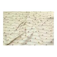 Gutermann Vero's World Country Chic Cottage Text Poplin Quilting Fabric Dusky Cream