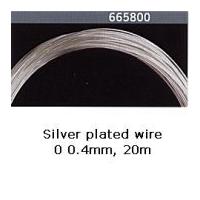 Gutermann Silver Plated Wire 0.4mm 20m Silver