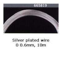 Gutermann Silver Plated Wire 0.6mm 10m Silver