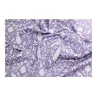 Gutermann Ring a Roses Notting Hill Peacock Poplin Quilting Fabric Light Purple