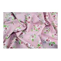 Gutermann Ring a Roses Summer Loft Ring a Roses Poplin Quilting Fabric Pastel Pink