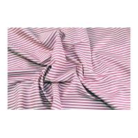 Gutermann Ring a Roses French Cottage Stripes Poplin Quilting Fabric Candy Pink