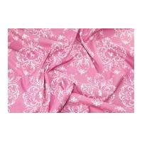 Gutermann Ring a Roses French Cottage Animals Poplin Quilting Fabric Candy Pink
