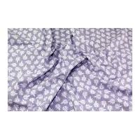 Gutermann Ring a Roses Notting Hill Leaves Poplin Quilting Fabric Light Purple