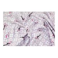 Gutermann Ring a Roses Notting Hill Ornament Bird Poplin Quilting Fabric Light Pink